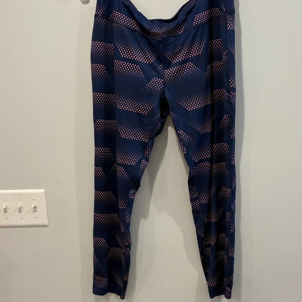 NWOT Dansk Blue and Pink Patterned Leggings